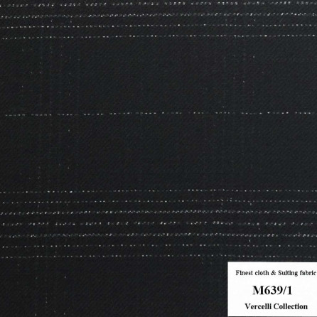 M639/1 Vercelli CXM - Vải Suit 95% Wool - Xanh Dương Sọc
